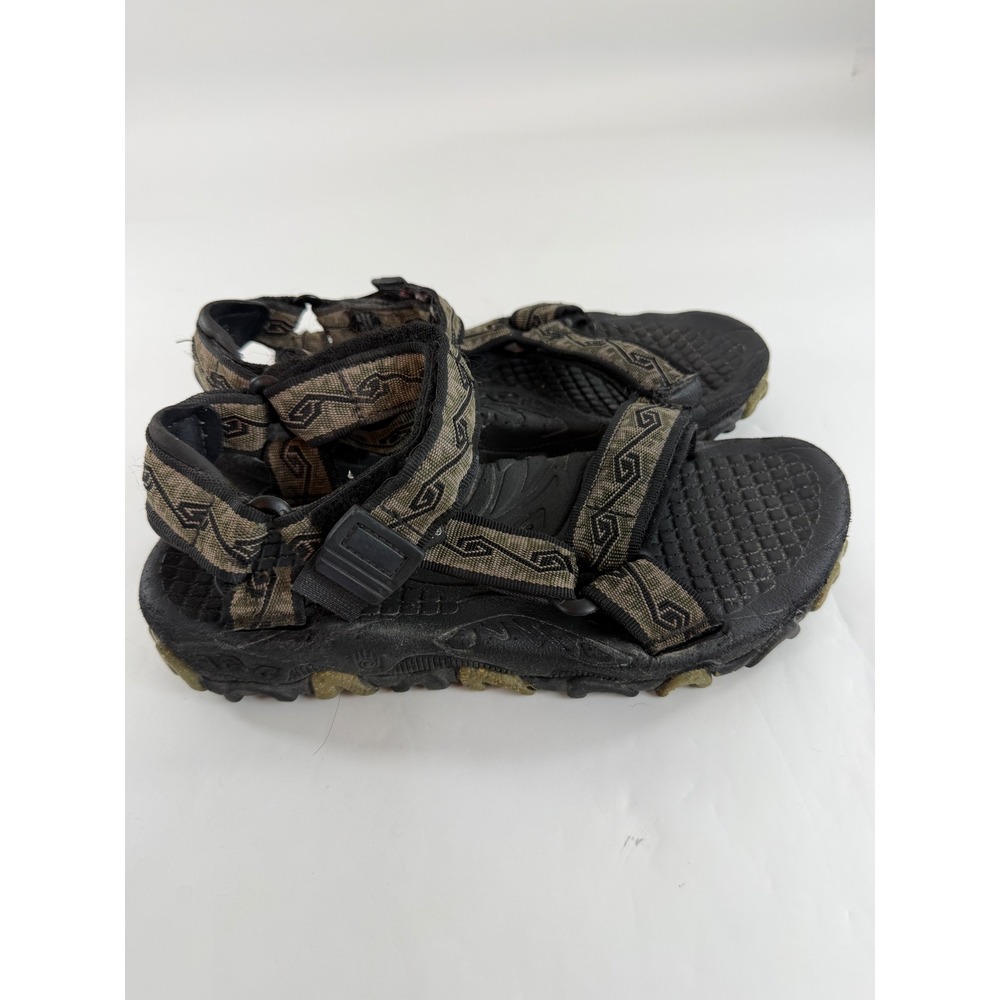 Teva Valkyrie Womens 9W Sport Sandals Black Olive Geometric Hiking Trail F08K7 - Picture 5 of 7